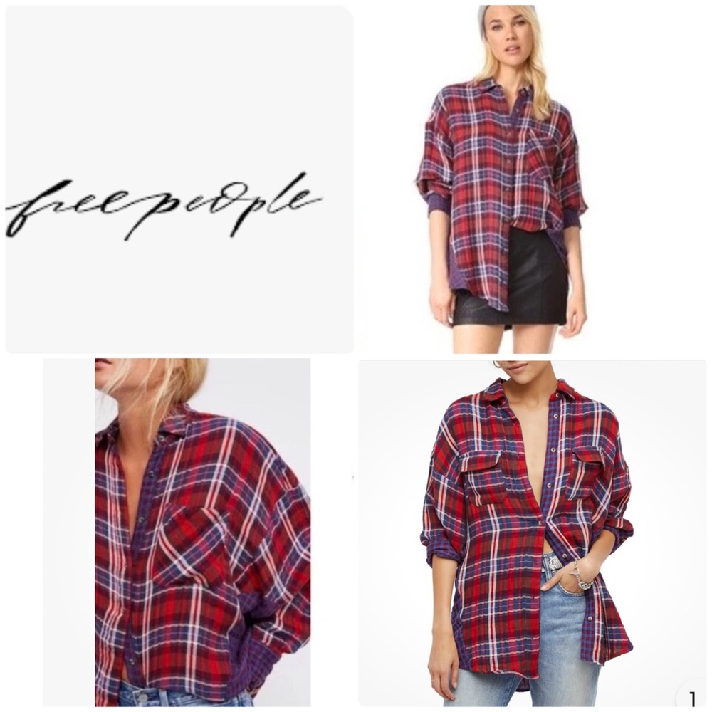Free People | One of The Guys Plaid Buttondown Dolman Shirt